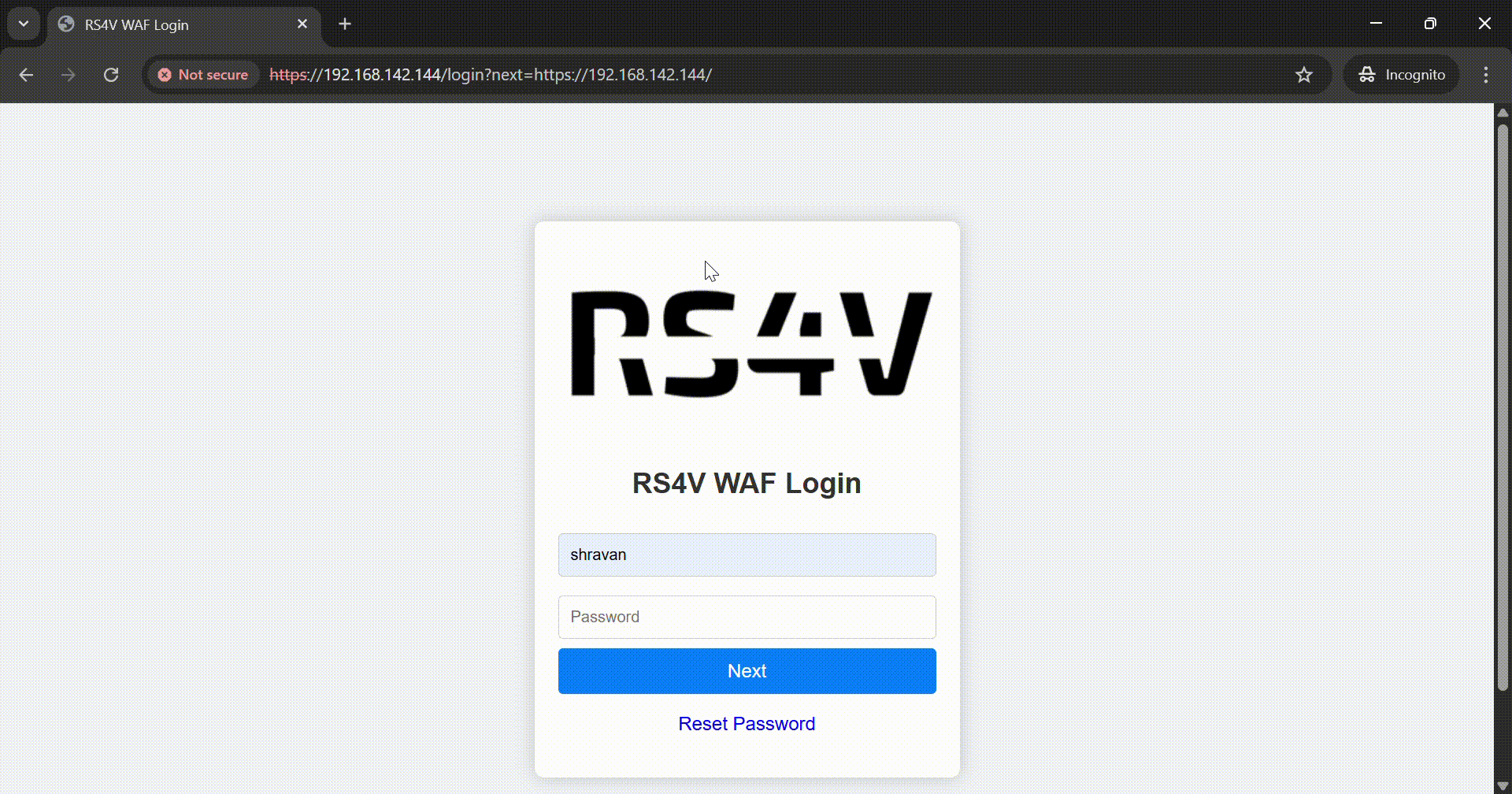 RS4V Demo GIF